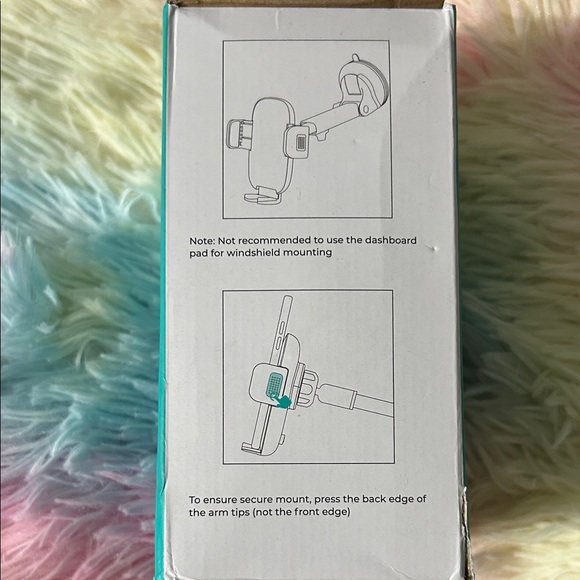 Black Car Phone Holder Mount - Universal Dashboard & Windshield Mount - Picture 4 of 4